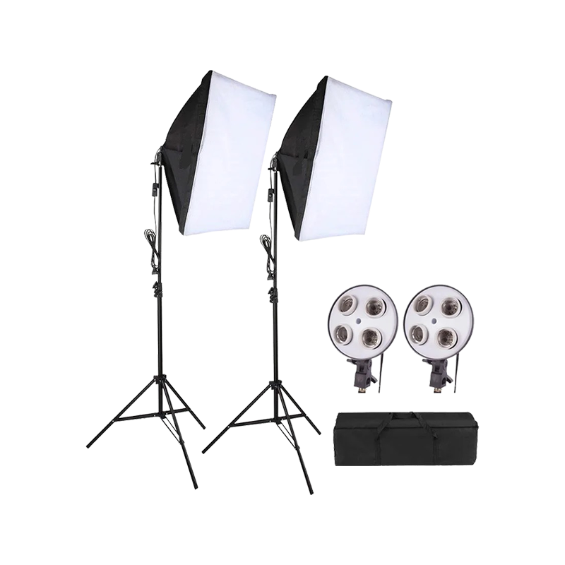 BNX01 E27 Soft light box with four lamp heads